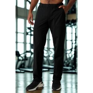 Alo Yoga Block Pant Men’s 36L x 25 Black Straight Leg Athletic Pants EUC $128